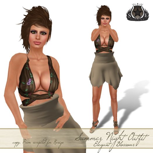[SE*Designz] Summer Night Outfit - Elegant Blossoms