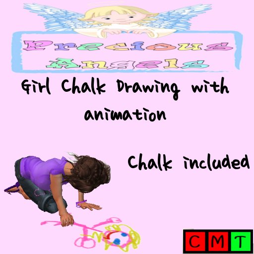 Chalk drawing Girl with animation