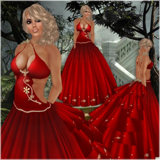 !BH~Angelina Red Gown