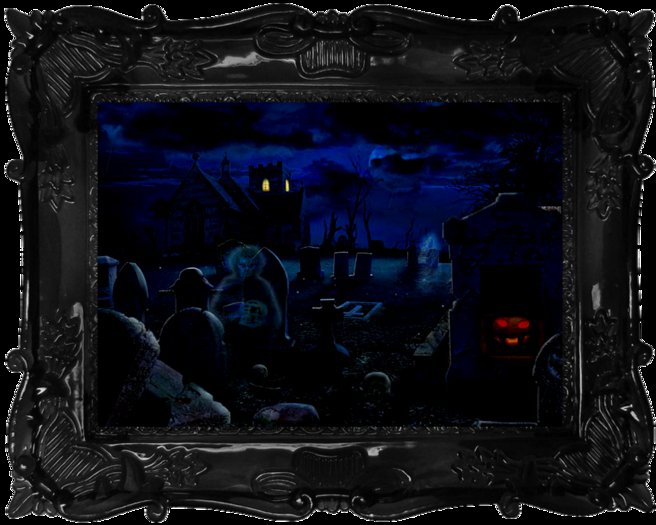 Ghost In the Graveyard Halloween Picture