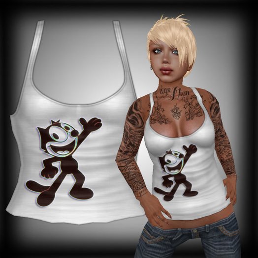 *FBI* FREE gift kitty tank top