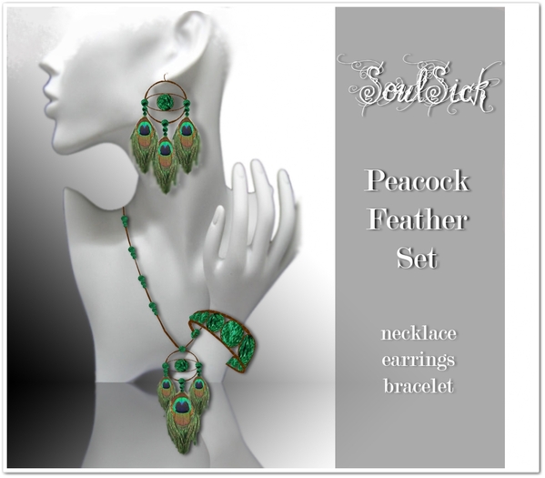 PROMO !! .: soulsick :. Peacock Feather Set 