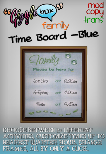 -G[b]R- Family Time Board ~Blue