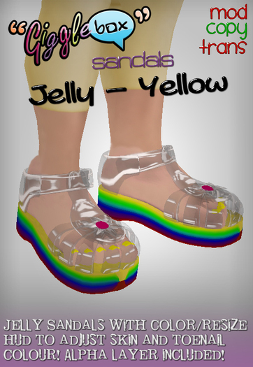 -G[b]R- Jelly Sandals ~Yellow