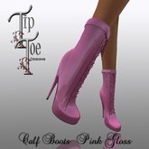TIPTOE Calf Boots-Pink Gloss