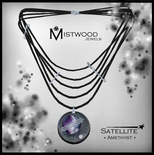 [Mistwood Jewels] Satellite Unisex Necklace - Amethyst