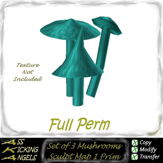 AKA Set 3 Mushrooms Sculpts Add Full Perm