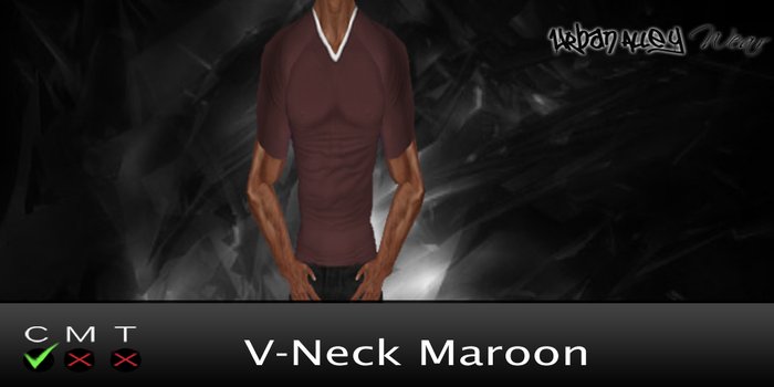 .:UAD:. Maroon V-Neck