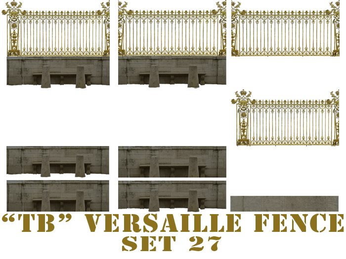 Twice Baked 18 Versaille fence textures with great 3D effect set 27