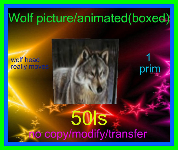 Wolf picture/animated(boxed)