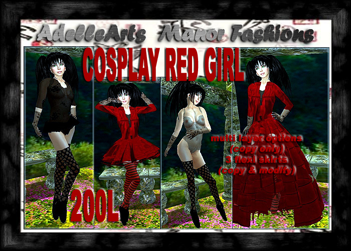 AdelleArts Cosplay Red Girl Outfit
