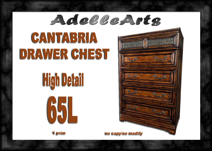 AdelleArts Cantabria Drawer Chest