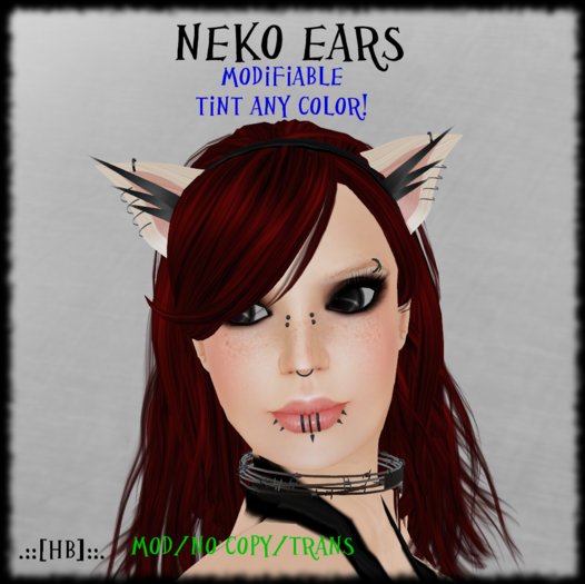 .::[HB]::. (Discontinued) Neko Ears Tintable