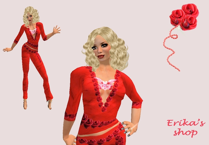 Red rose costume