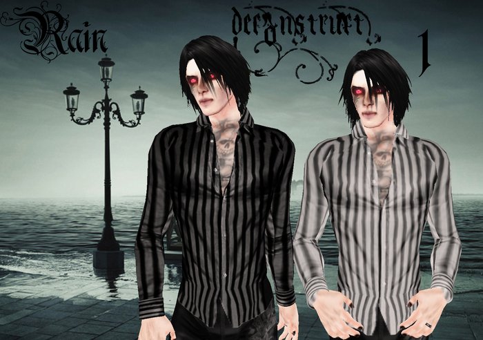 .:[Rain]:. Deconstruct stripped shirt Fatpack