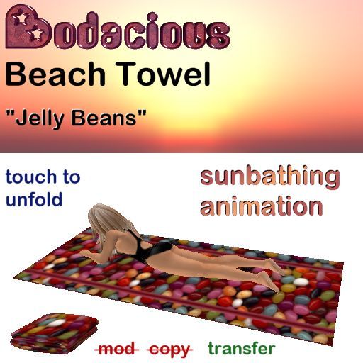 BOdacious Beach Towel - Jelly Beans (boxed)
