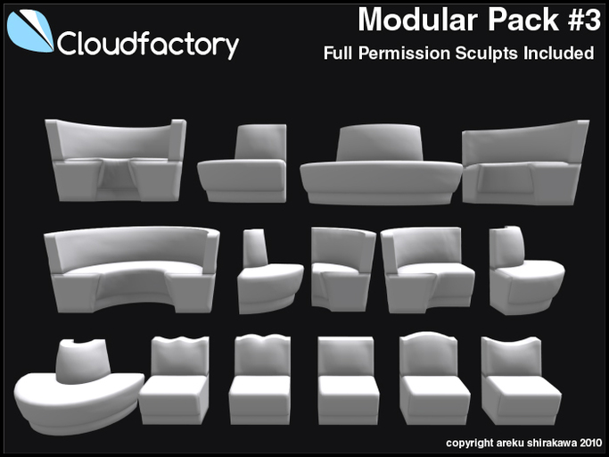 Fire Sale! CFD Modular Pack #3, Full Permission Completely Modular Furniture Set!