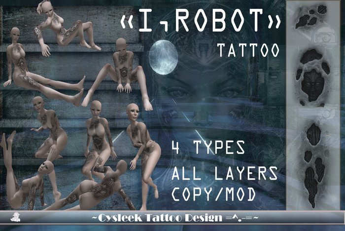 ~Cysleek =^.-=~ I, ROBOT Tattoo