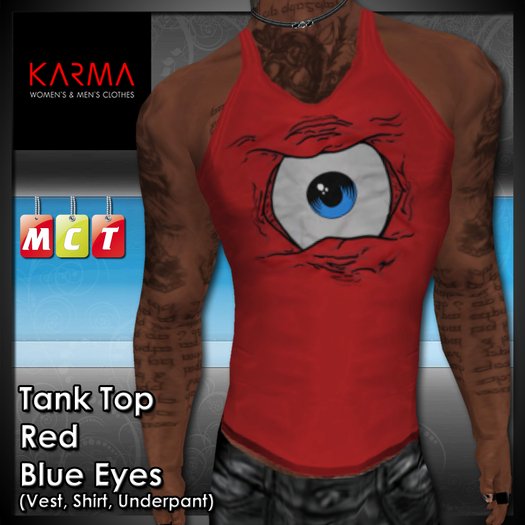 Karma - Tank Top Red Blue Eye