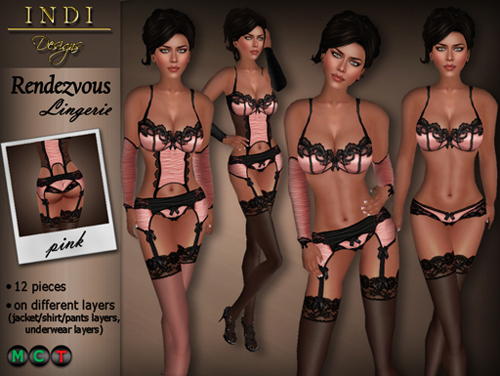 INDI Designs - Rendezvous Lingerie pink