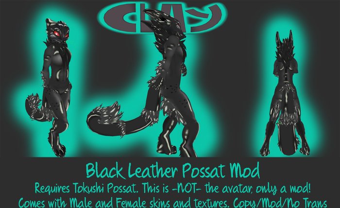 -CLAY- Black Leather Possat