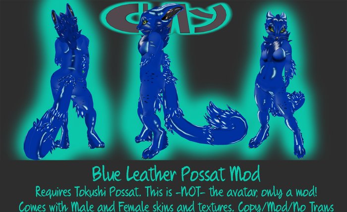 -CLAY- Blue Leather Possat