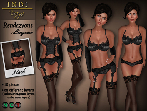 INDI Designs - Rendezvous Lingerie black