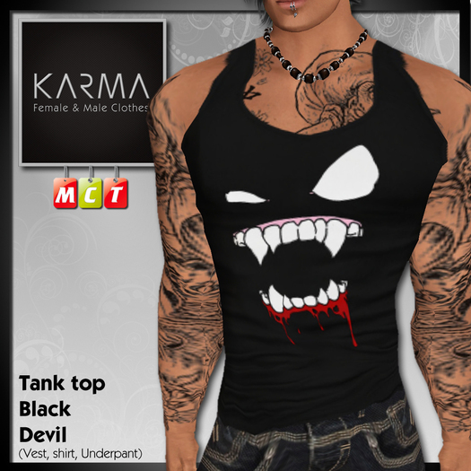 Karma - Tank Top Black "DEVIL"