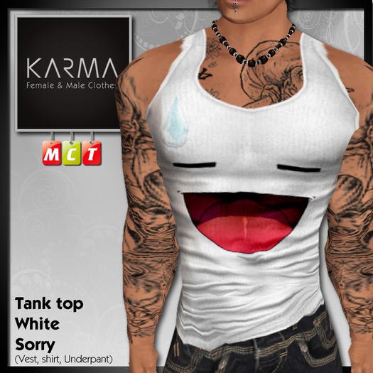 Karma - Débardeur Blanc "SORRY"