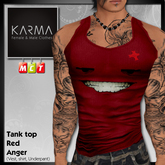 Karma - Tank Top Red "ANGER" 
