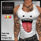 Karma - Tank Top White TONGUE Out