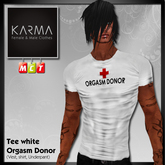 Karma - T-Shirt White Org**m DONOR