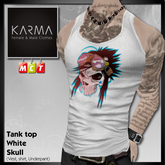 Karma - Tank Top White SKULL