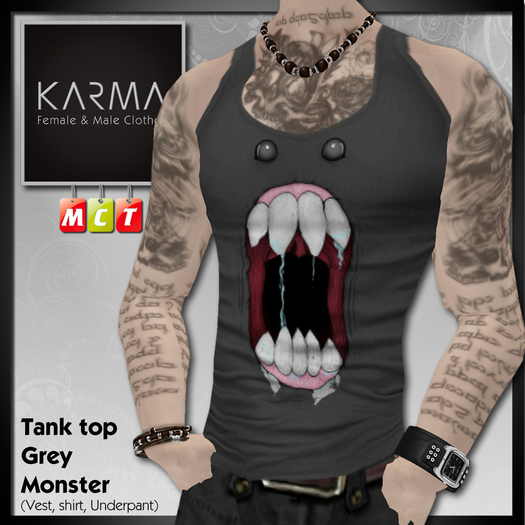 Karma - Tank Top Grey Monster