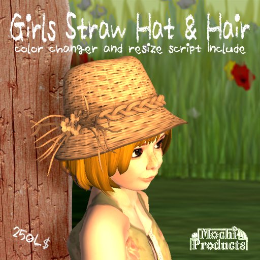 Mp_Girl's Straw Hat & Hair