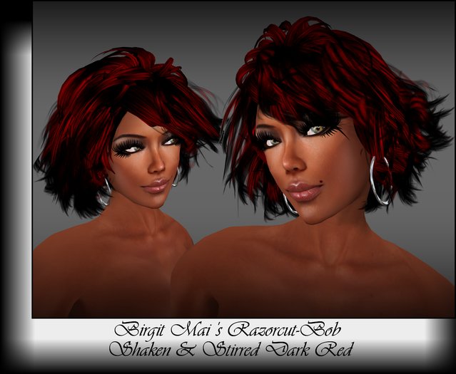 Birgit Mai's Razorcut bob-shaken & stirred dark red (BOXED)