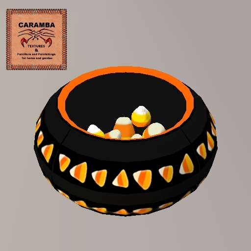 Candy corn bowl with candies