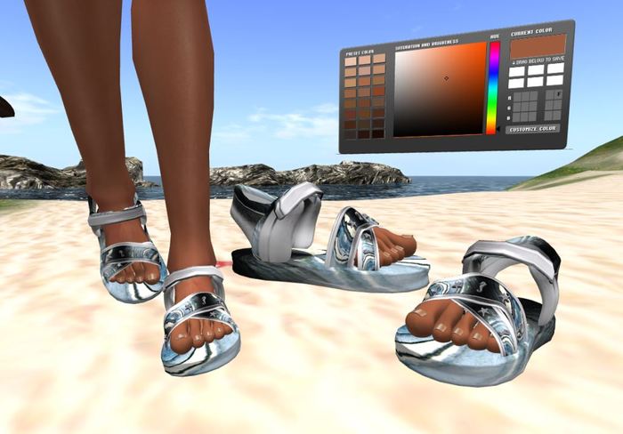 SeaSide Sandal Blue Silver