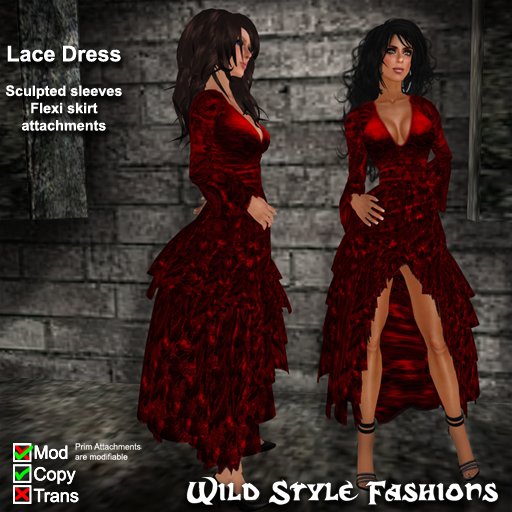 Red Lace Dress by Wild Style Fashions (copy)