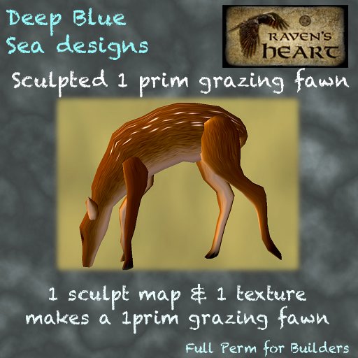 *RH* & DBS 1 prim Grazing Fawn (crated)