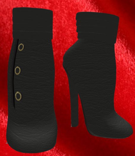 Grey Buttoned Heels Boxed