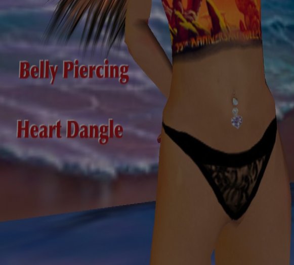 Belly Piercing Heart Dangle