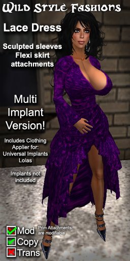 Lace Dress (purple, implant version) (copy)