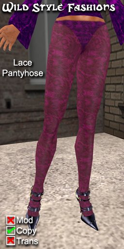 Purple Lace Pantyhose by Wild Style Fashions (copy)