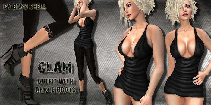 :::Bomb Shell::: Glam Outfit in Black
