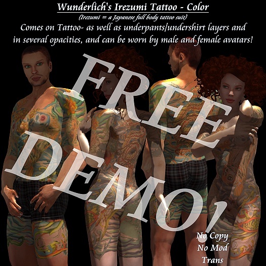 DEMO Wunderlich's Irezumi Tattoo - Color