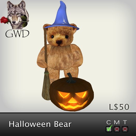 GWD Halloween Wizard Bear  Small (Box)