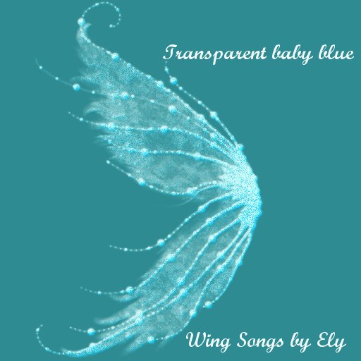 Elys transparent wings baby blue
