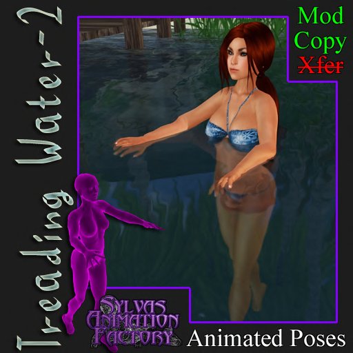 Treading Water - 2 -- Lake and Pool Swimming Animation (copyable)