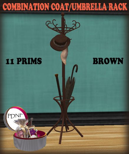 PDN: COMBO COAT/UMBRELLA RACK BROWN BX